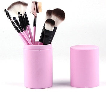12-Piece Professional Makeup Brush Set for Face & Eyes