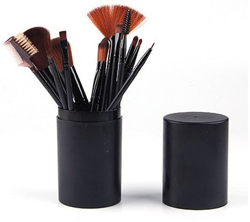 12-Piece Professional Makeup Brush Set for Face & Eyes