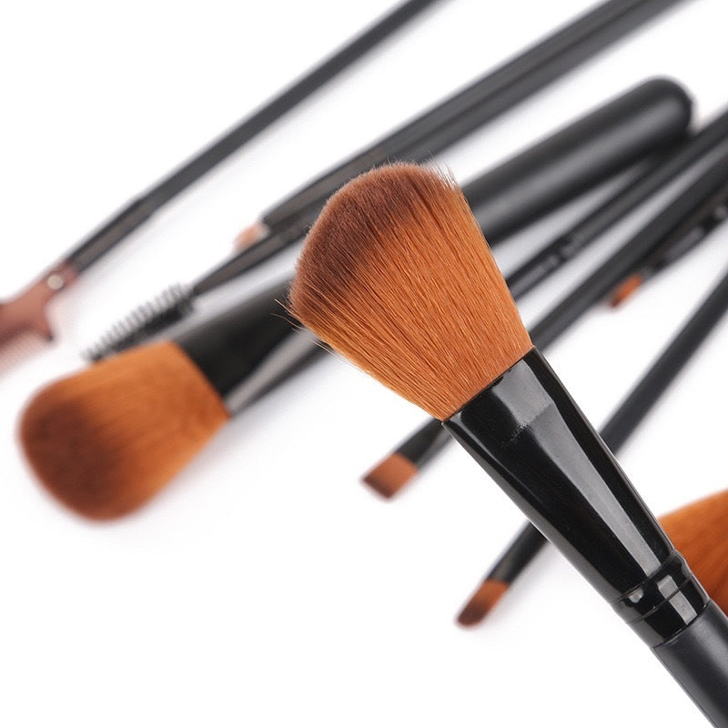 12-Piece Professional Makeup Brush Set for Face & Eyes